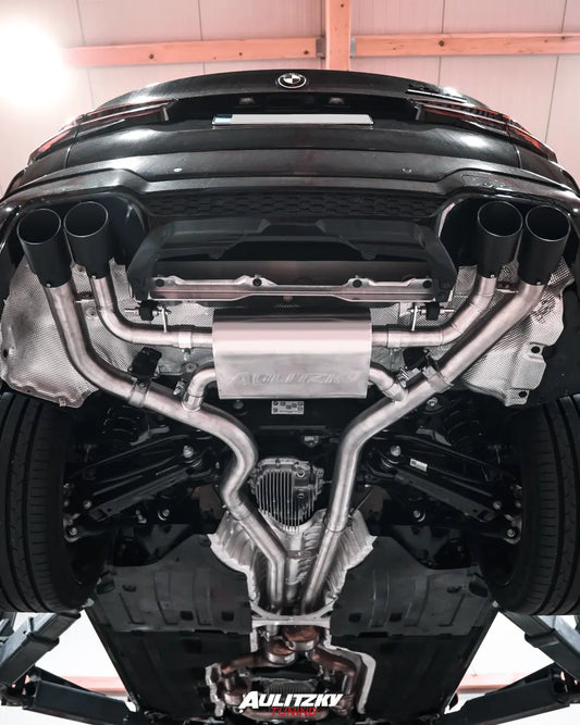 Aulitzky Exhaust | ECE Abgasanlage ab OPF mit Klappensteuerung | passend für BMW X3M/X4M inkl. Competition (F97/F98) S58