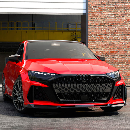 TNF+ SOOQOO Frontspoiler Carbon passend für Audi RS3 (8Y) - Facelift