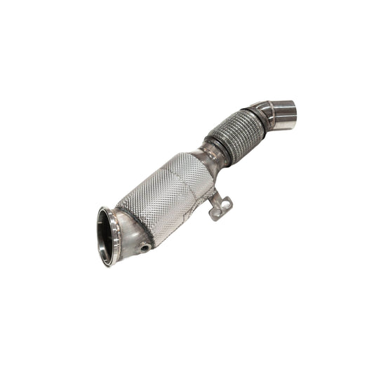 Aulitzky Exhaust | ECE Downpipe 3,54" (90mm) mit Sport-Kat | passend für BMW X3 M40i (G01) 360PS nonOPF bis 05/2018