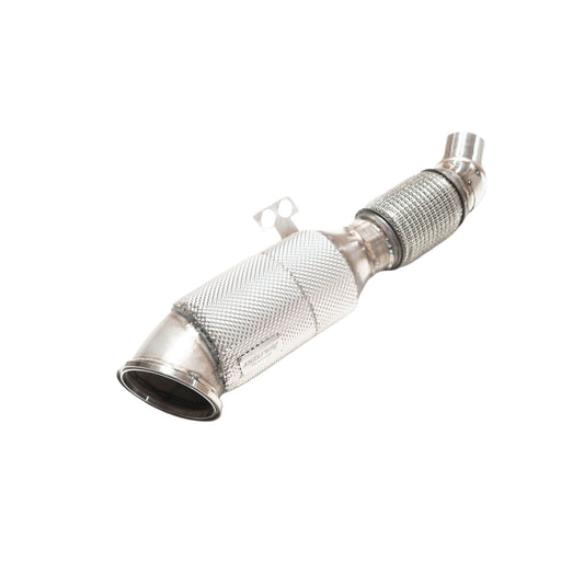 Aulitzky Exhaust | ECE Downpipe 3,54" (90mm) mit Sport-Kat | passend für BMW X3 M40i (G01) 360PS nonOPF bis 05/2018