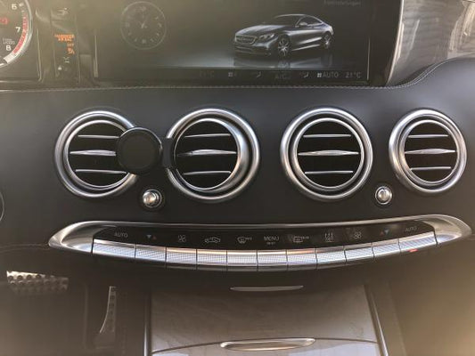 Mobile phone holder suitable for Mercedes S-Class W 217/222 from 2013 - 28mm NOZZLE DISTANCE - Made in Germany