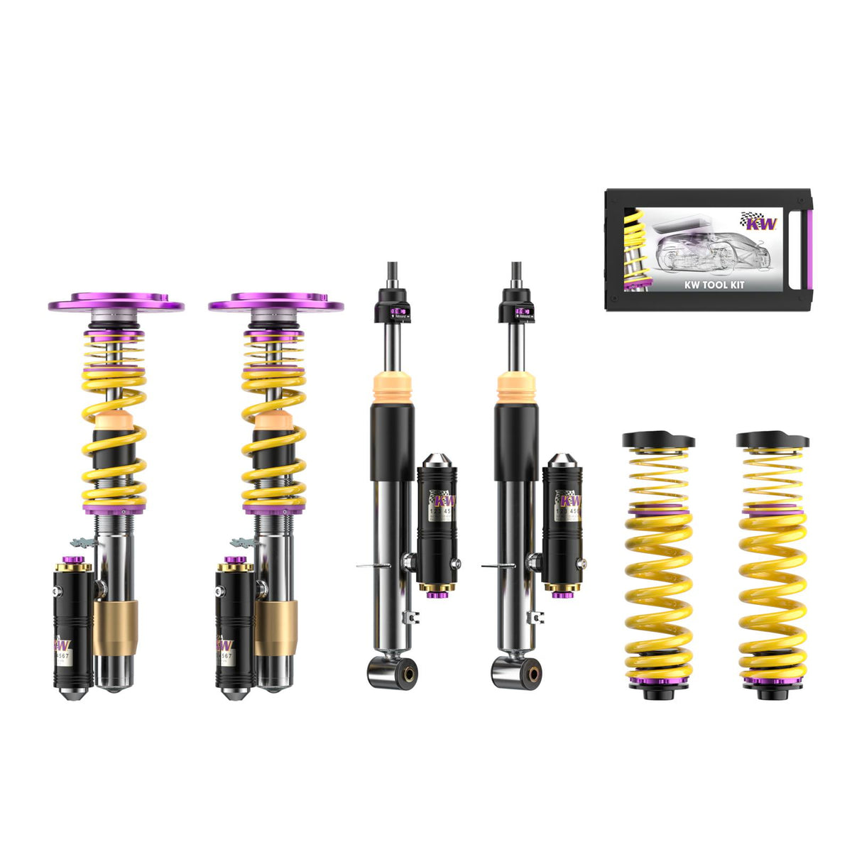 KW Gewindefahrwerk V4 Clubsport inkl. Stützlager (inkl. Stilllegung f. elektr. Dämpfer) passend für BMW M3 (G80) M4 (G82) xDrive