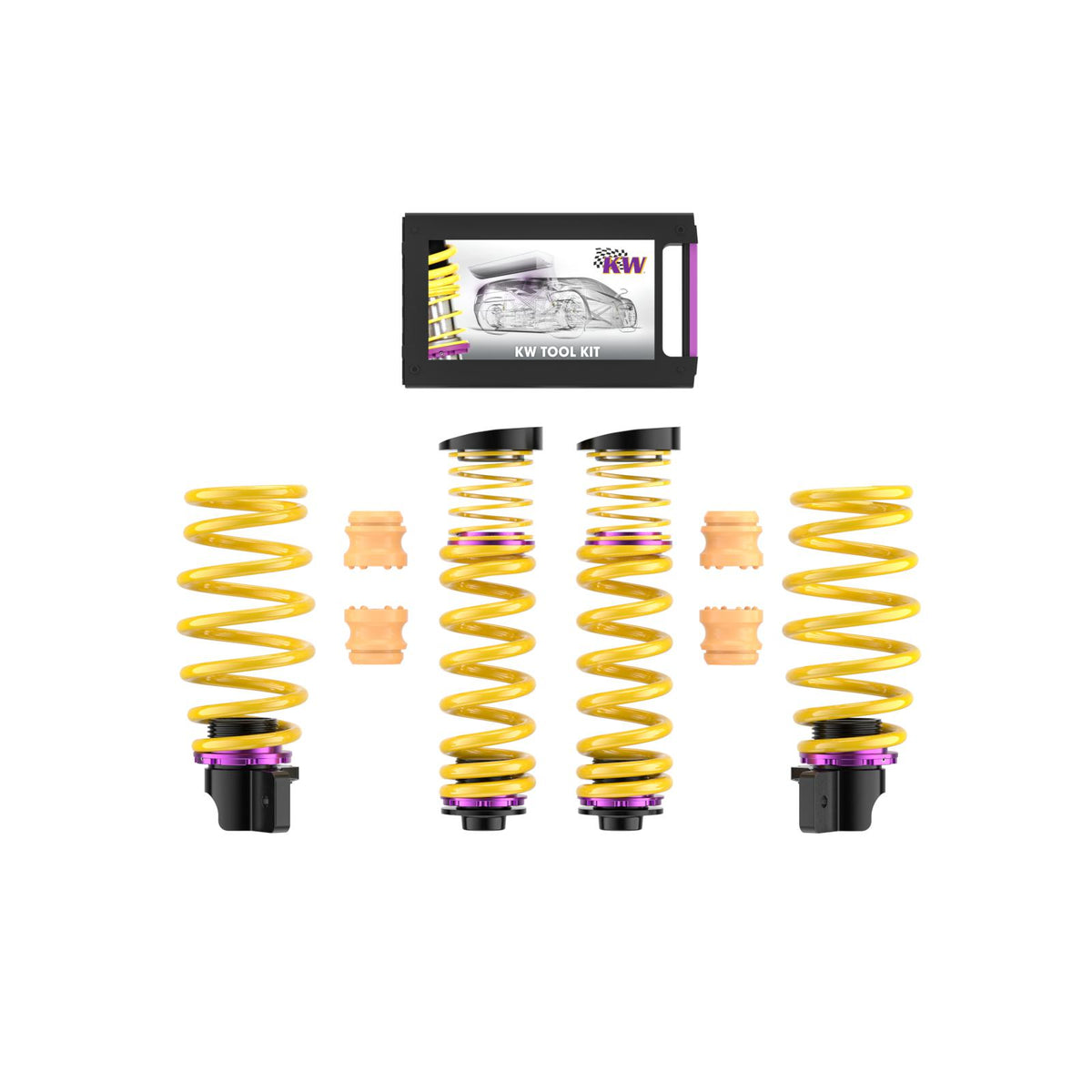 KW Höhenverstellbarer Federnsatz (Gewindefedern) passend für BMW M2 (F87 N55) BMW M2 (F87C S55) M3 (F80) M4 (F82)
