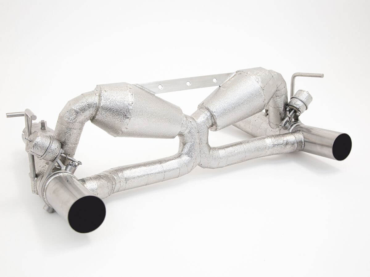 Aulitzky Exhaust | Race exhaust system 3" (76mm) with flap control | suitable for Ferrari F8 Tributo/Spider 721PS