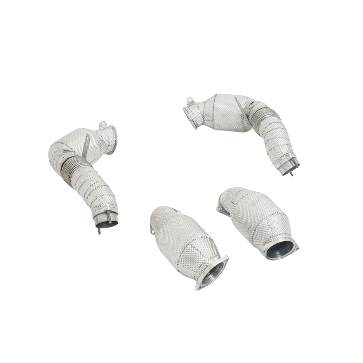 Aulitzky Exhaust | ECE Downpipe mit 4x Sport-Kat | passend für BMW M5/M8/X5M/X6M inkl. Competition/CS (F90/F92/F95/F96) S63