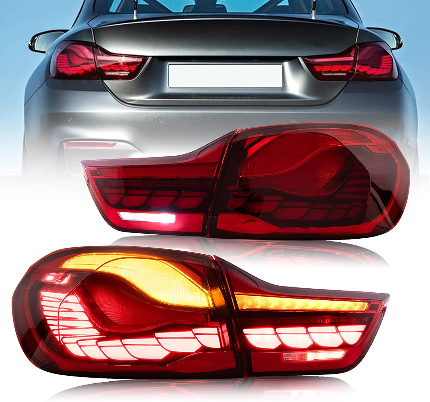 VLAND Rückleuchten O-LED passend für BMW 4er F32, F33, F36, F82