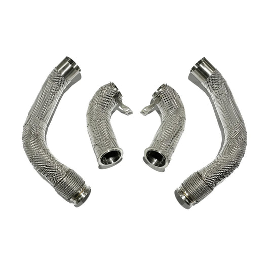 Aulitzky Exhaust | Downpipe 3" (76mm) | passend für BMW M5/M8 (F90/F91/F92/F93) S63 | Motorsportartikel