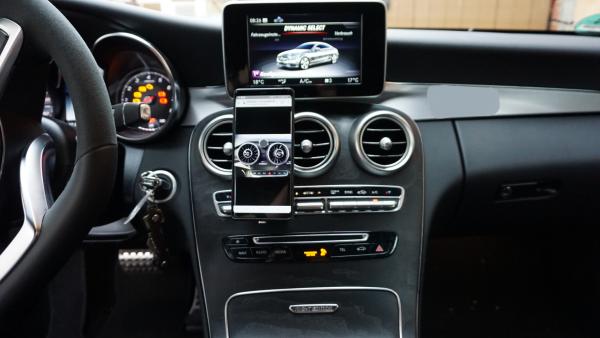 Mobile phone holder suitable for Mercedes-Benz GLC 253 from year 15 - Made in Germany