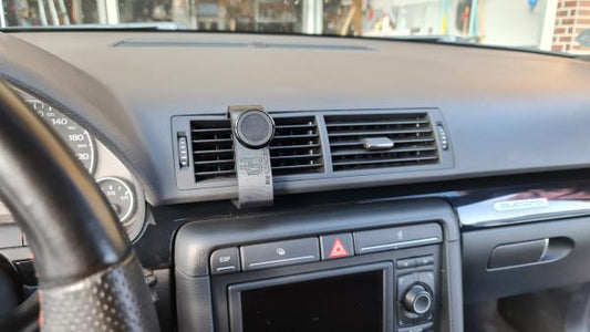 Mobile phone holder suitable for Audi A4 (B6-B7) year 2000-2009 Made in GERMANY