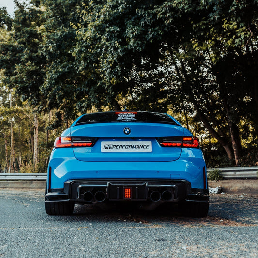 TNF+ LED Heckdiffusor aus Carbon passend für BMW M3 (G80/G81) M4 (G82/G83)